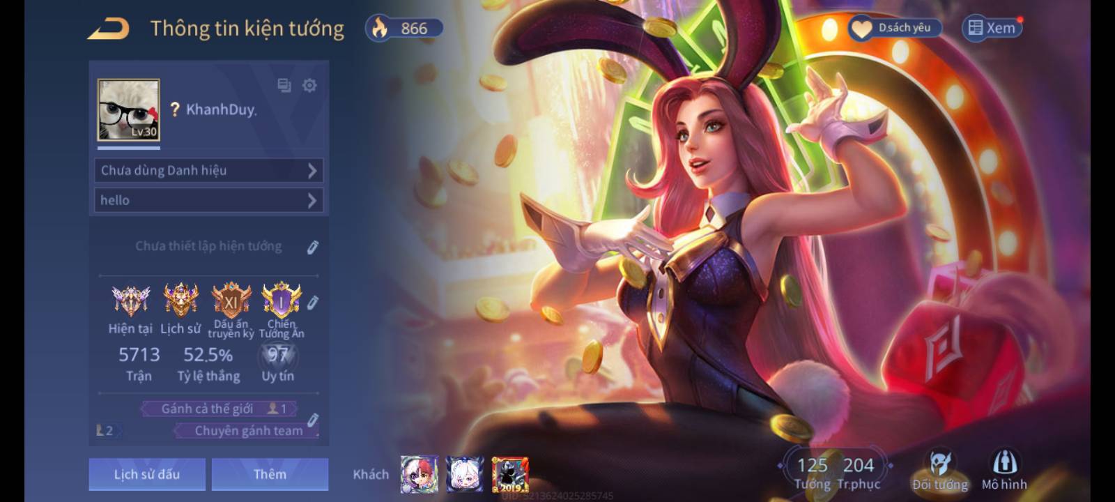 Giao diện trận đấu trong game